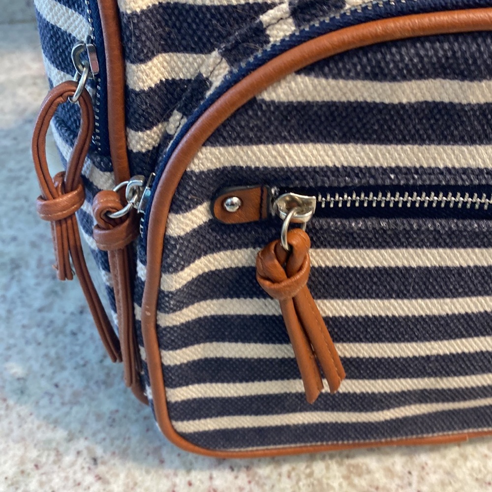 Canvas Strip Backpack - Picture 2 of 6